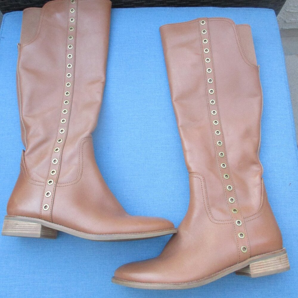 NWOT Micheal Kors ~ Dora Grommet Tall Leather Boot ~ 9.5 ~ - Picture 13 of 15